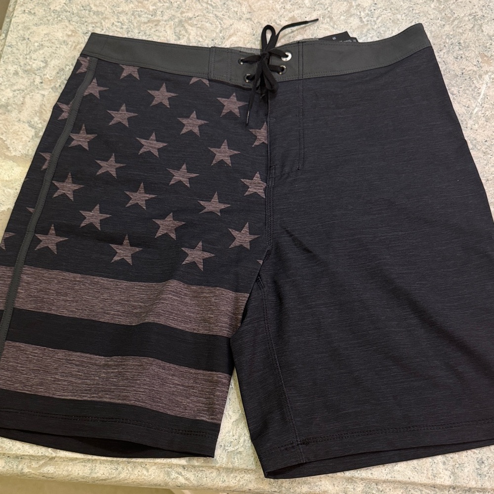 Hurley Black and Dark Gray Star Board Shorts